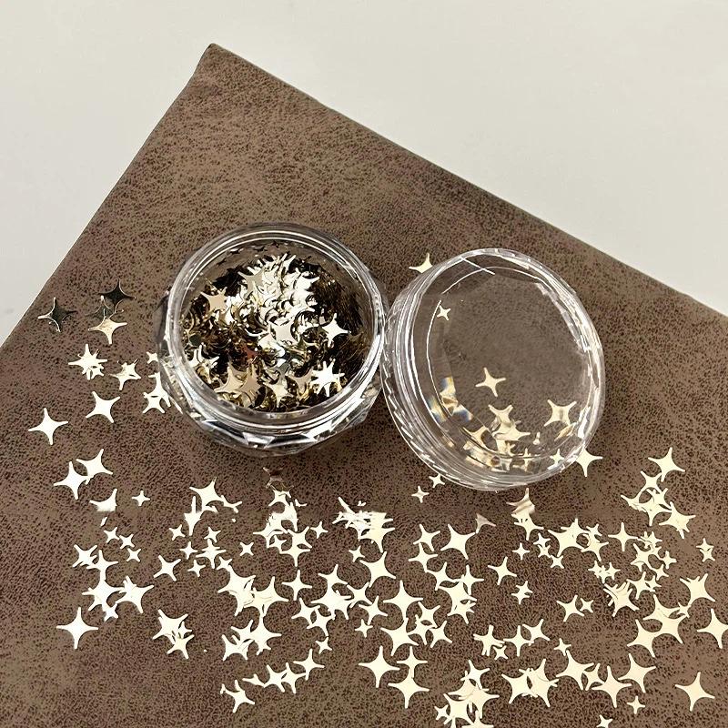 1Box Nail Glitter Star Shape Sequins Sparkly Flakes Nail Art Charms Decorations DIY Slices Accessories