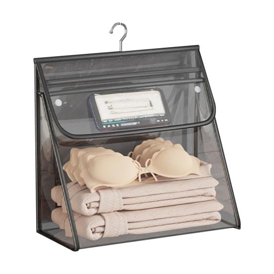 Bathroom Hanging Bag Large Capacity Dual Layer Waterproof Transparent Design Clothing Storage Bag Cosmetic Organizer