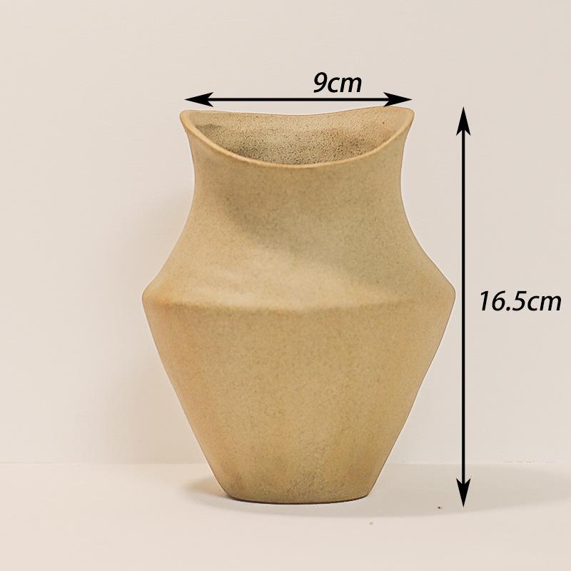 

Nordic Simple Plain Ceramic Decor Vase Living Room Desktop Home Decoration Shop Window Ceramic Flower Arrangement Art Decor