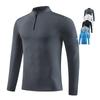 2024 Boys' Spring Quick-Dry Long Sleeve Half-Zip Running Shirt