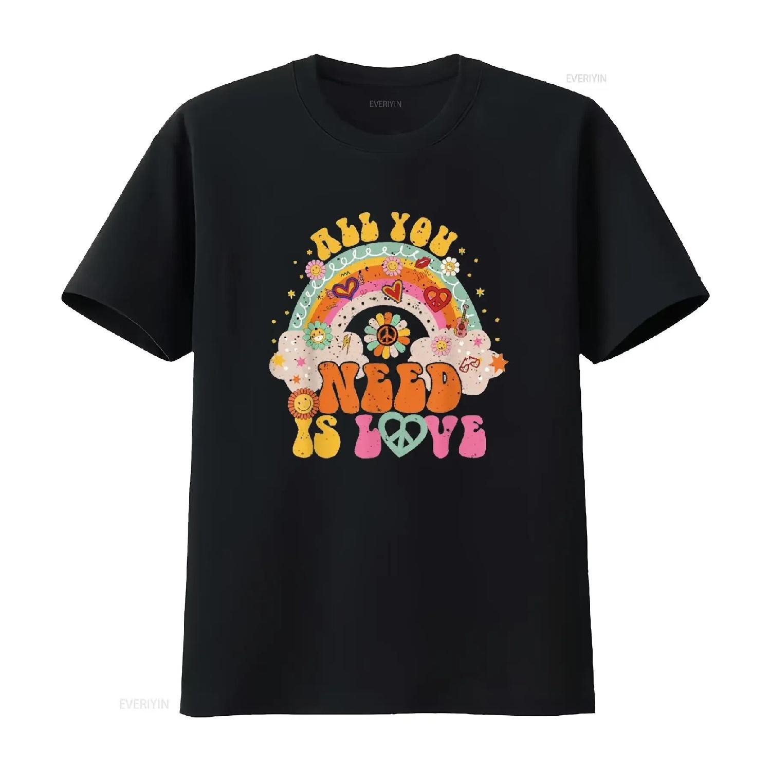 

PEACE SIGN LOVE 60s 70s Hippie Groovy Vibes Halloween Girls T Shirt Black Small vintage Washed Unisex Comfortable Slightly S чёрный