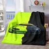 2026 Neuheiten 1 Stück Speedster Grün Schatten Leidenschaft Color-Block Digitaldruck Plüsch Überwurfdecke - Zeitgenössisch Ganzjahres Polyester, 200-250 g/m², Ma