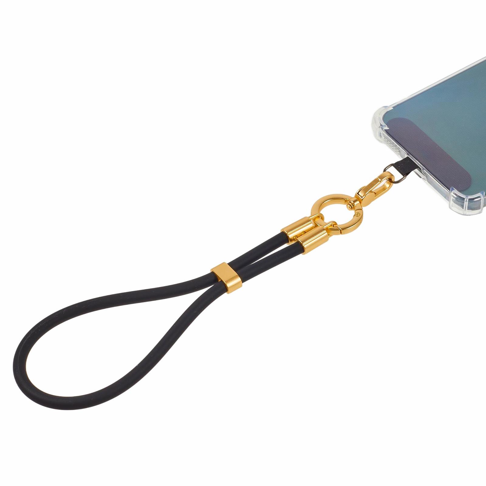 

30cm Silicone Phone Lanyard Short Strap Adjustable Cord with Tether Tab Purple