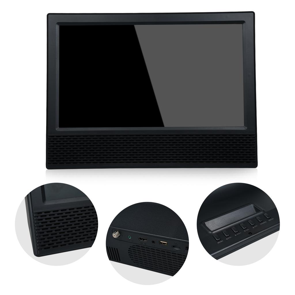 14-tommers DCV-T2 Digital TV-spiller Bil-TV TV Multimediaspiller FM-radio med fjernkontroll