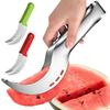 Watermelon Slicer Cutter Stainless Steel Color Non-slip Plastic Wrap Handle Not Hurt Hands Cantaloupe Kitchen Fruit Cutting Tool