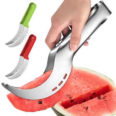 Krájač na vodný melón Farba z nehrdzavejúcej ocele Protišmyková rukoväť z plastového obalu nebolí ruky Cantaloupe Kuchynský nástroj na krájanie ovocia