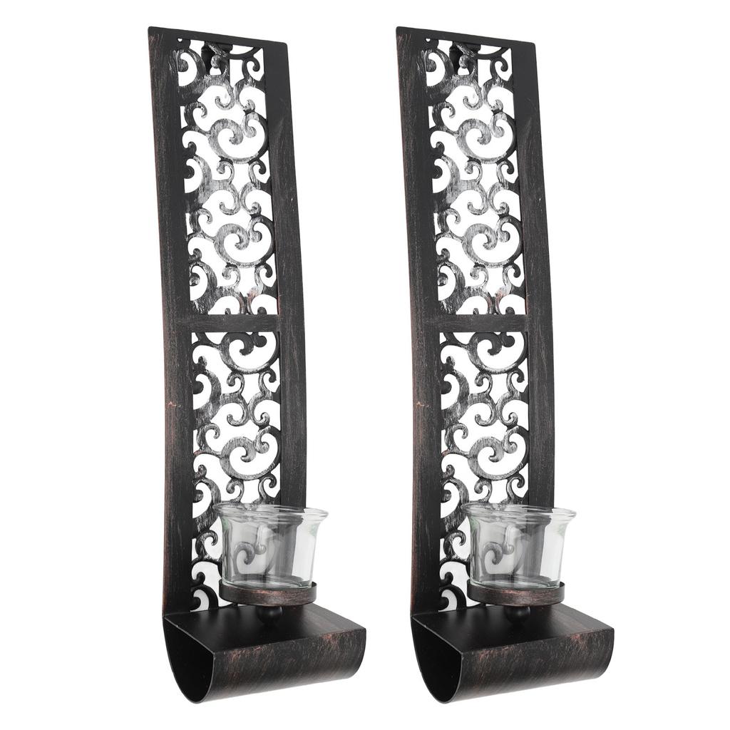 2ks Nástěnné svícny Vynikající železné umění Nástěnný svícen Odolné Antické nástěnné svícny