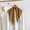 Decorative Small Square Scarf 71CM Simulated Silk Scarf Spring and Autumn Headscarf Neck Protection Cotton and Linen Scarf Scarf Tied Silk Scarf
