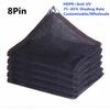 4 8 12 Pin Black HDPE Anti-UV Sun Shade Net Gazebo Shelter Outdoor Pergola Canopy Sun Cover Agriculture Greenhouse Sunshade Net