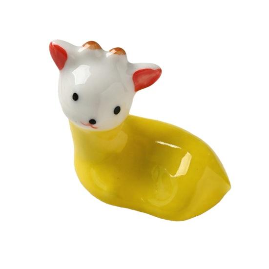 

1/4Pcs Ceramic Lamb Chopstick Rest Sheep Dinner Chopsticks Spoons Forks Stand Animal Tableware Holder Rack Kitchen Dining Table Decoration
