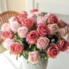 Rose Artificial Flower Bouquet For Table Decoration, Biomimetic Flowers For Living Room Decoration, Floral Art For Interior Design