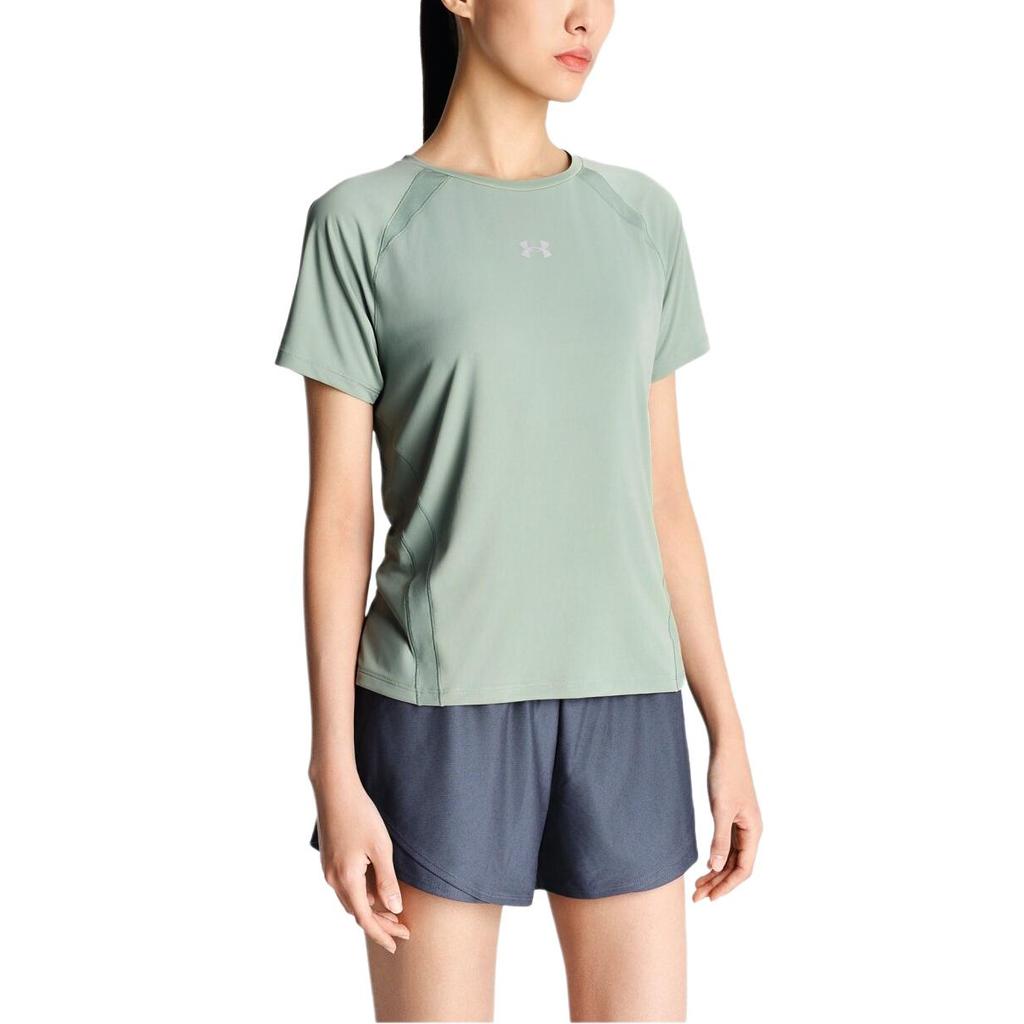 Under Armour Cool Pullover Round Neck Solid SS26 Raglan Sleeve T-Shirt Women Tops 6014369-348