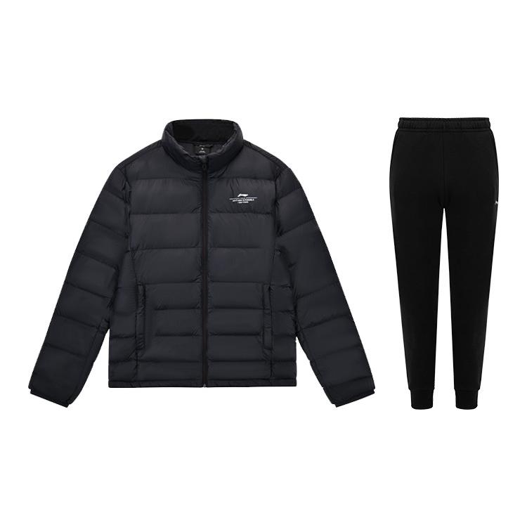 Li Ning Table Tennis Collection Casual Sportswear Men s Black+Black AYMS199-1+AKLTC43-1 2XL