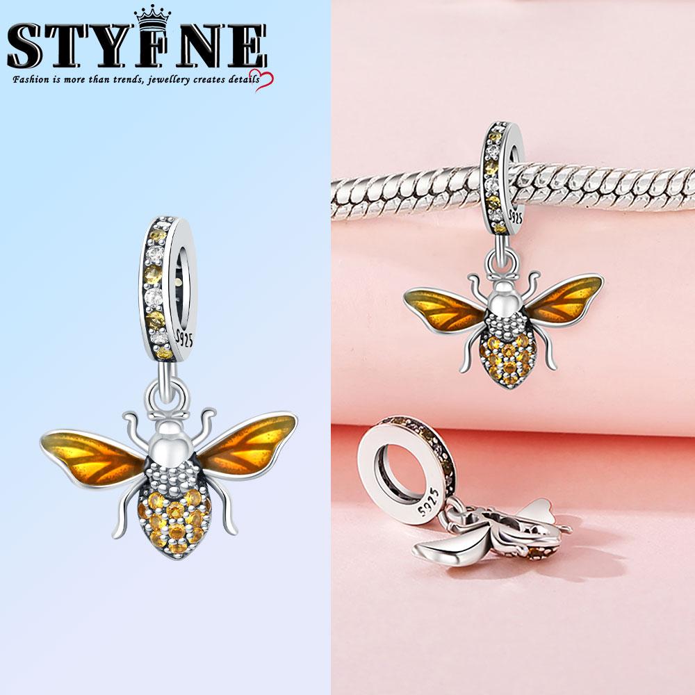 Charms Metall Bienen Serie Gold Wabenblumen Ideal für Damen Armreif Gestalten Sie Ihren eigenen Leichter Luxus Hochwertiges Zubehör Geschenk Elegant Mode