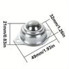 4pcs Ball Bearing, Full Carbon Steel Ball Heavy Load Capacity To Transmit Bearing Roller, Furniture, Machinery, Luggage Sliding Universal Foot Rollers
