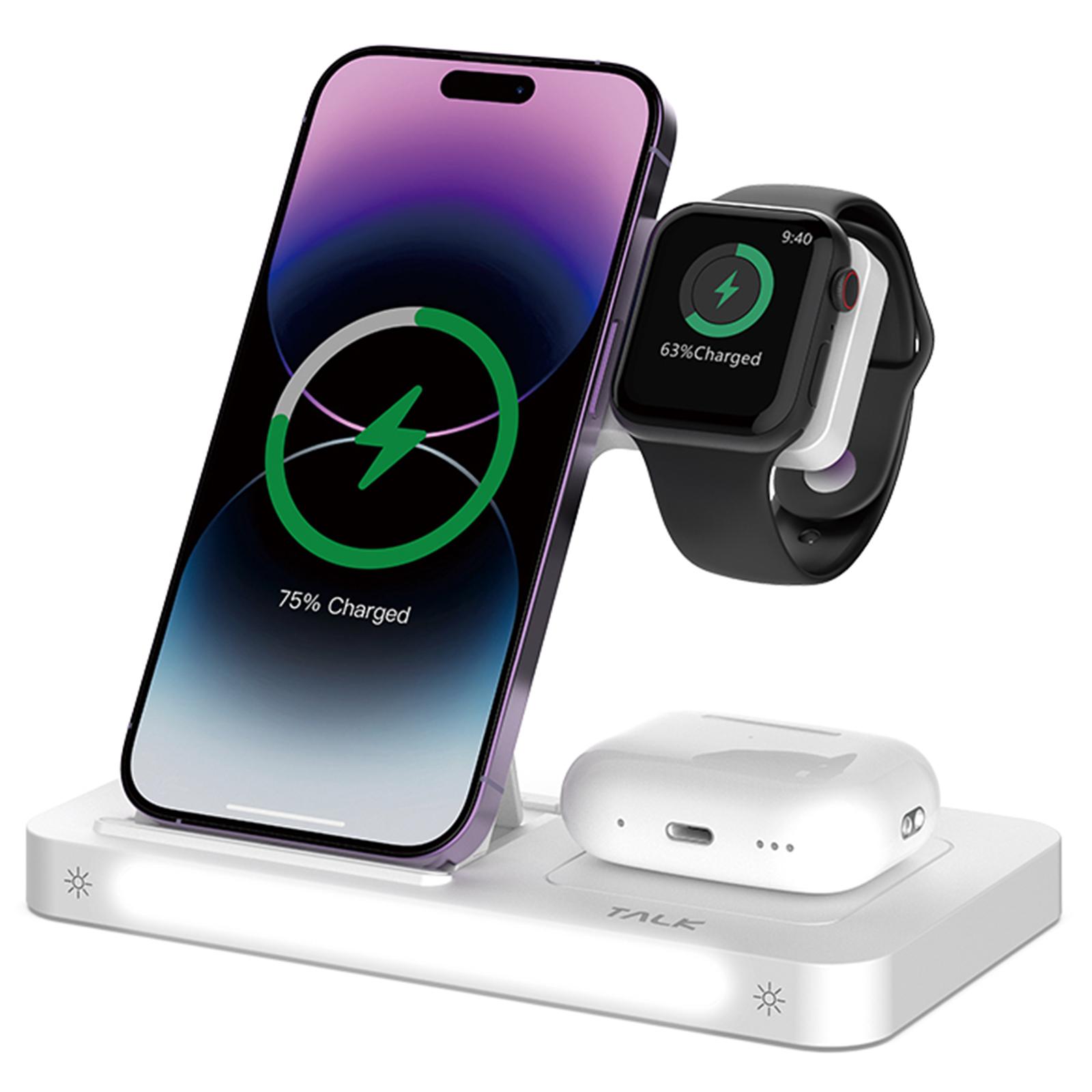 

DEVIA Smart Series 3 in 1 Wireless Charging Stand Dock Fast Wireless Charging