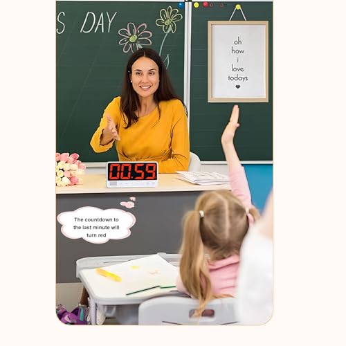 Kitchen Timer for Cooking, Digital Magnetic Countdown Timer with Color Changing Large Screen for Classroom Learning Fitness Study Work Exercise Traini