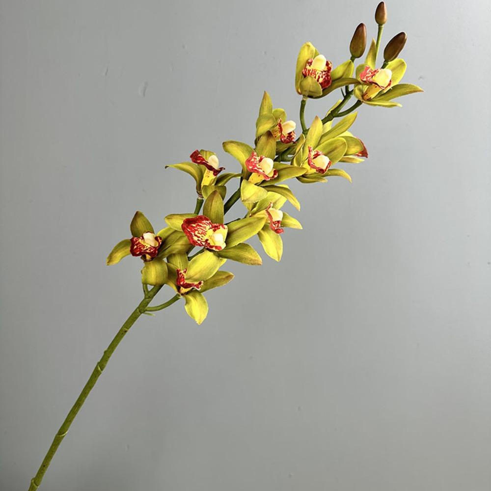 Real Touch Simulation Cymbidiums Handmade Fake Flowers  Home Decoration