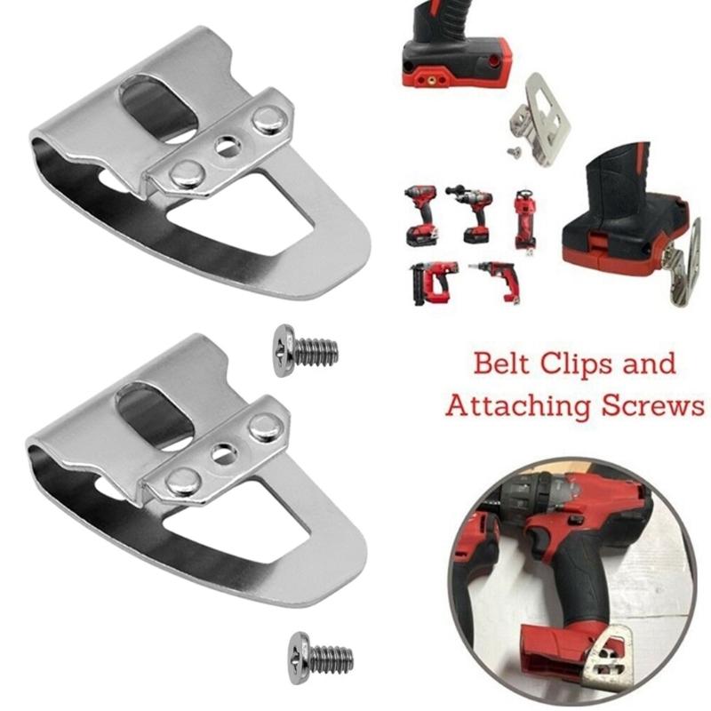 2 Pack Replacement Belt Clip Hook, Stainless Steel Belt Clip Drill Clip Hook Tool Hammer Drill Parts