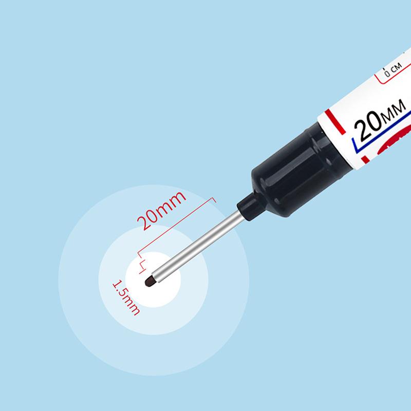 10ks/sada 20 mm Hluboký otvor s dlouhým hrotem Permanentní popisovače pro kovové perforační pero Vodotěsná koupelna Dřevoobráběcí dekorace