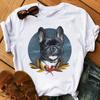 Kawaii French Bulldog T Shirt Women Dog Lover Top Tees Femme Summer Top Female Aesthetic Clothes Graphic Tshirt Camisetas Mujer