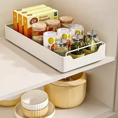 Pull Out Cabinet Organizer Fixed With Damping Guide Slide Out Pantry Shelves Heavy Duty Sliding Drawer Pantry Shelf For Kitchen