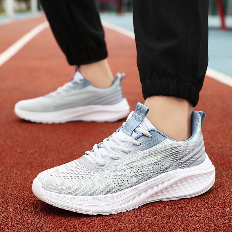Markowe buty sportowe letnie siateczkowe oddychające antypoślizgowe lekkie codzienne buty do biegania sznurowane duża siatka buty podróżne
