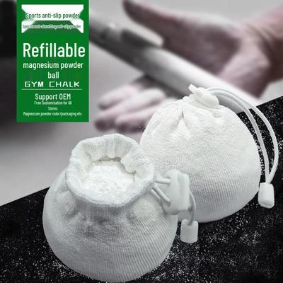 Pallina di Magnesio Personalizzata per lo Sport: Riutilizzabile, Antiscivolo, Stampato con Logo per Badminton, Fitness, Arrampicata