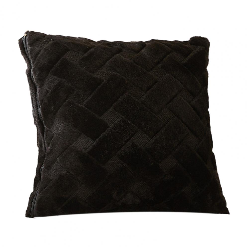 Pillowcase for Sofa Plush Fuzzy Cushion Cover with Hidden Zipper Soft Throw Pillowcase for Room Bedroom Home Office Decor Plain
