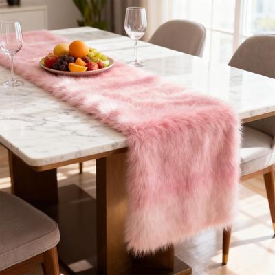 Plüschteppich Nachttischteppich, 13*72 Zoll, Plüschteppich, Nachttischteppich, Schlafzimmer, Wohnzimmer, Couchtisch, Fensterdekoration schwebend, Tischläufer