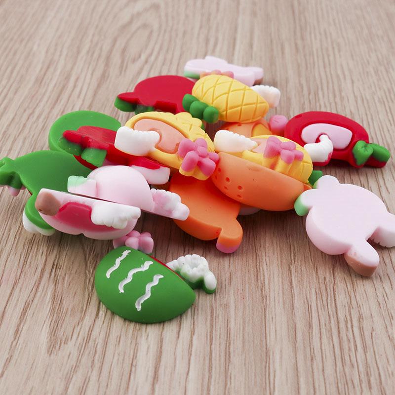 Tusember 10pcs/lot Cute Kawaii Food Charms Eggs Cake Ice Cream Flatbacks for Jewelry Making Earrings Necklace Accessories
