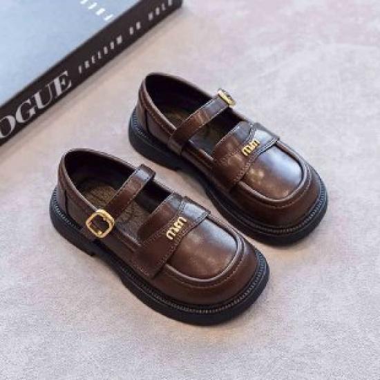 Little Girl Leather Shoes Princess Shoes Spring and Autumn New Style Girls Black Campus Performance Korean Version Children's Single Shoes Trendy