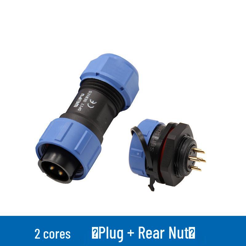Weipu SP17 4-Pin Aviation Plug Mating Nut Socket Set, IP67 Waterproof Connector