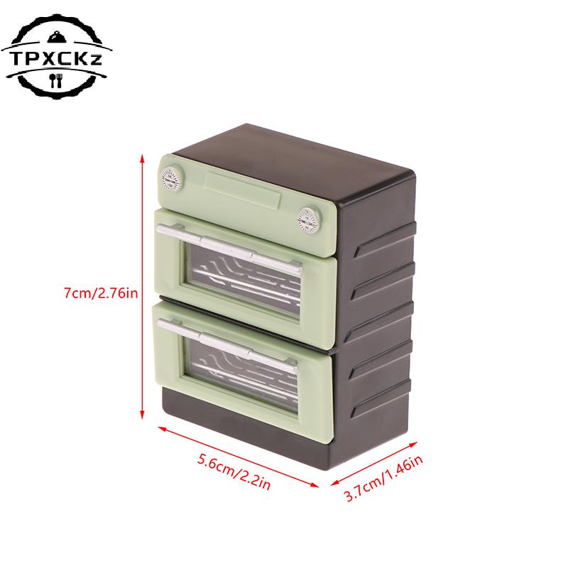 1:12 Scale Dollhouse Simulation One/Double Layer Oven Model Dollhouse Mini Kitchen Accessories Dolls House Furniture Decoration