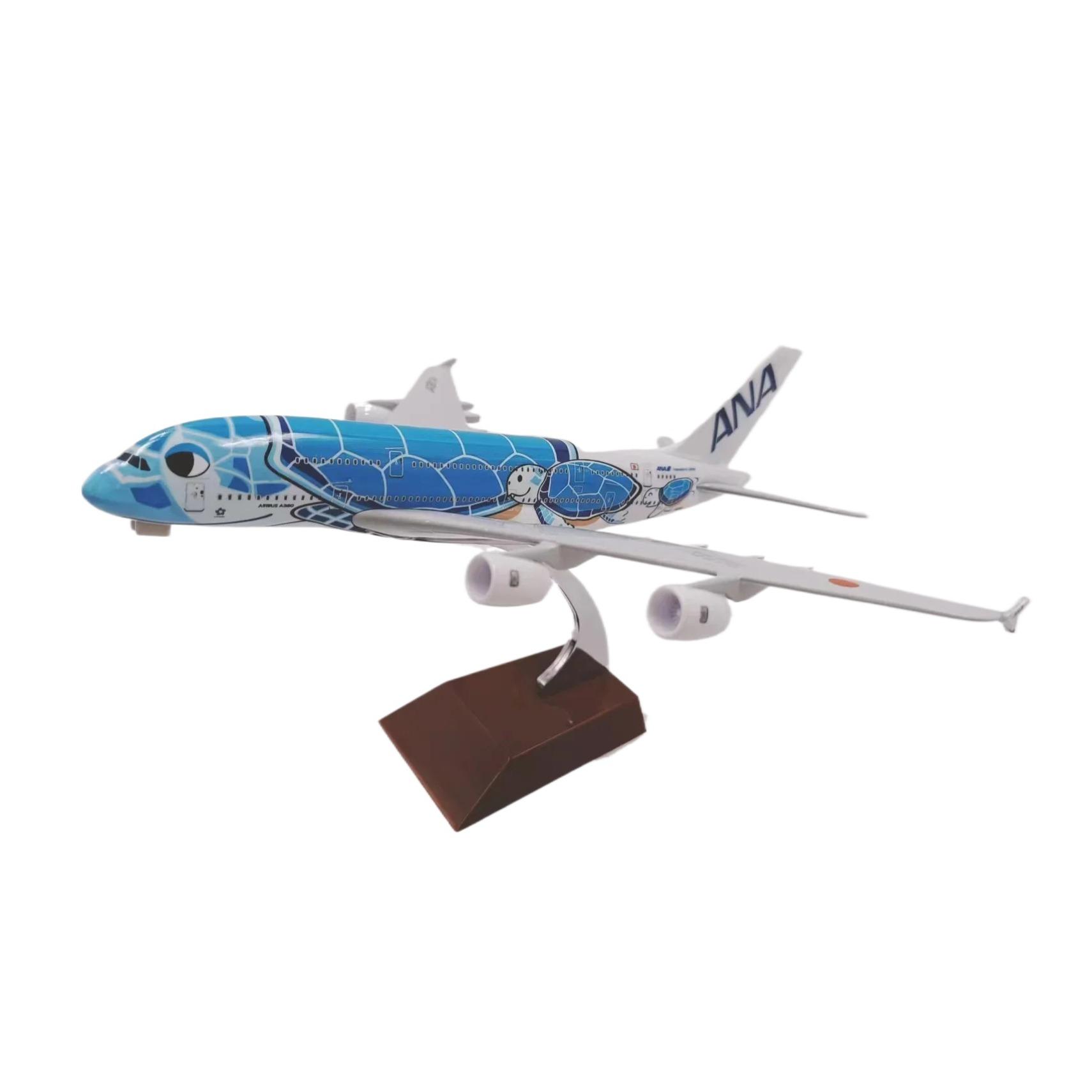 Игрушечная модель самолета 1/400 20 см Сплав Металл Япония Авиалинии ANA Airbus A380 Мультяшный Самолет Авиакомпании Морская Черепаха Модель Самолета Авиалинии Модель Самолета