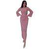 Women's Slimming Silky Draped Top and Bodycon Skirt Set
