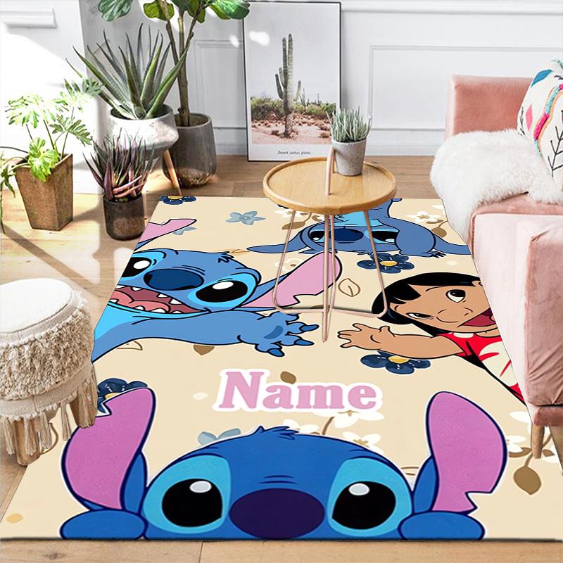 Custom 1Pc Lilo Stitch Adventure Rug Office Carpet Indoor Outdoor Entrance Doormat Nonslip Soft And Comfortable Living Room D916267