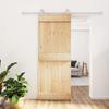 VidaXL Sliding Door and Hardware Kit 80x210 Cm Solid Pine, Interior Door, Interior Barn Door 3203105