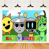 Hot Game-Incredibox Sprunki Kids Birthday Party Balloon Banner Background Cake Topper Decoration Baby Boy Party Supplies Gifts