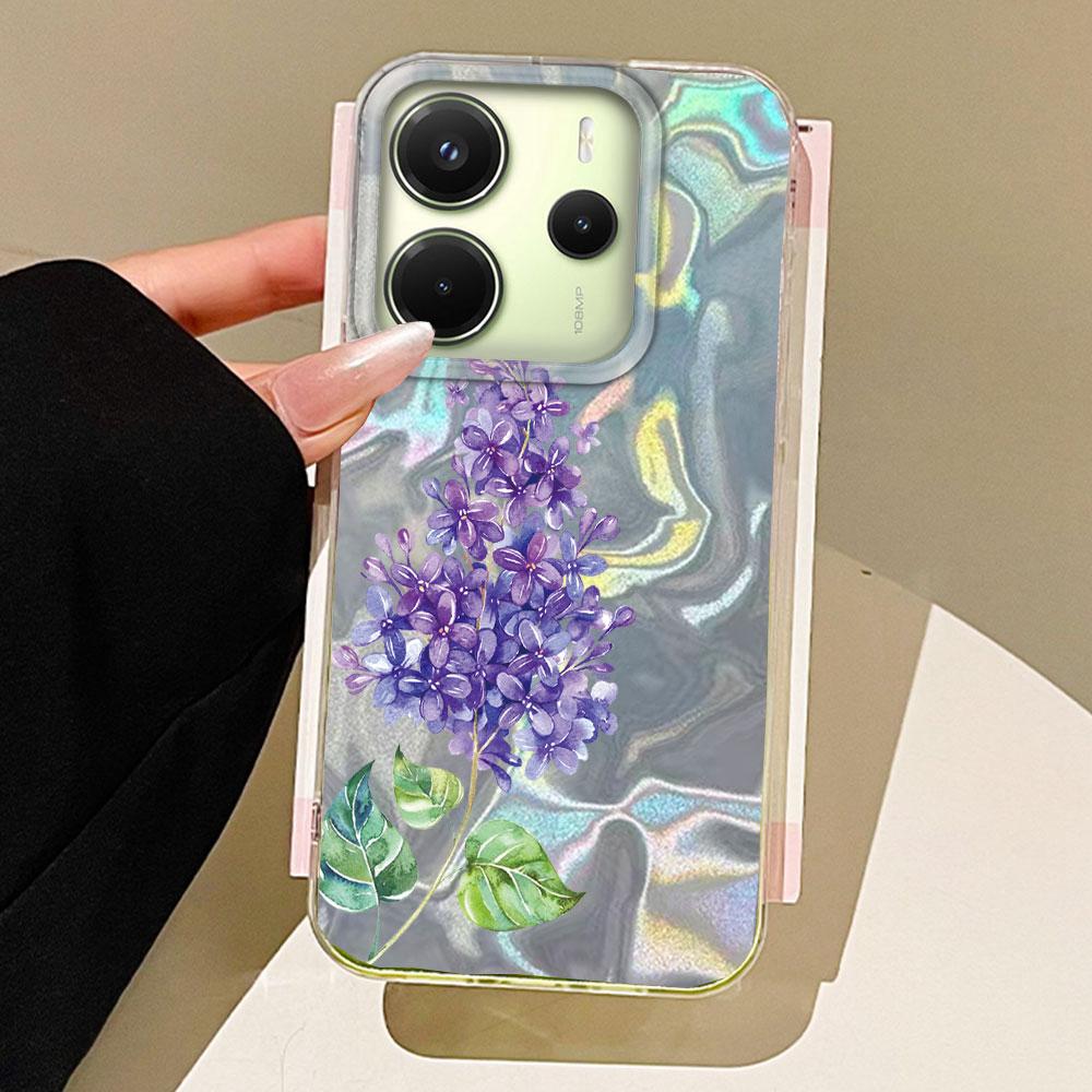 

Летний розовый чехол для телефона с цветами розы для Xiaomi Redmi 13C 14C A5 A3 A4 A3X A1 A2 Note 14 13 12 11 11S 10 Pro силиконовый чехол-накладка Redmi A2 белый