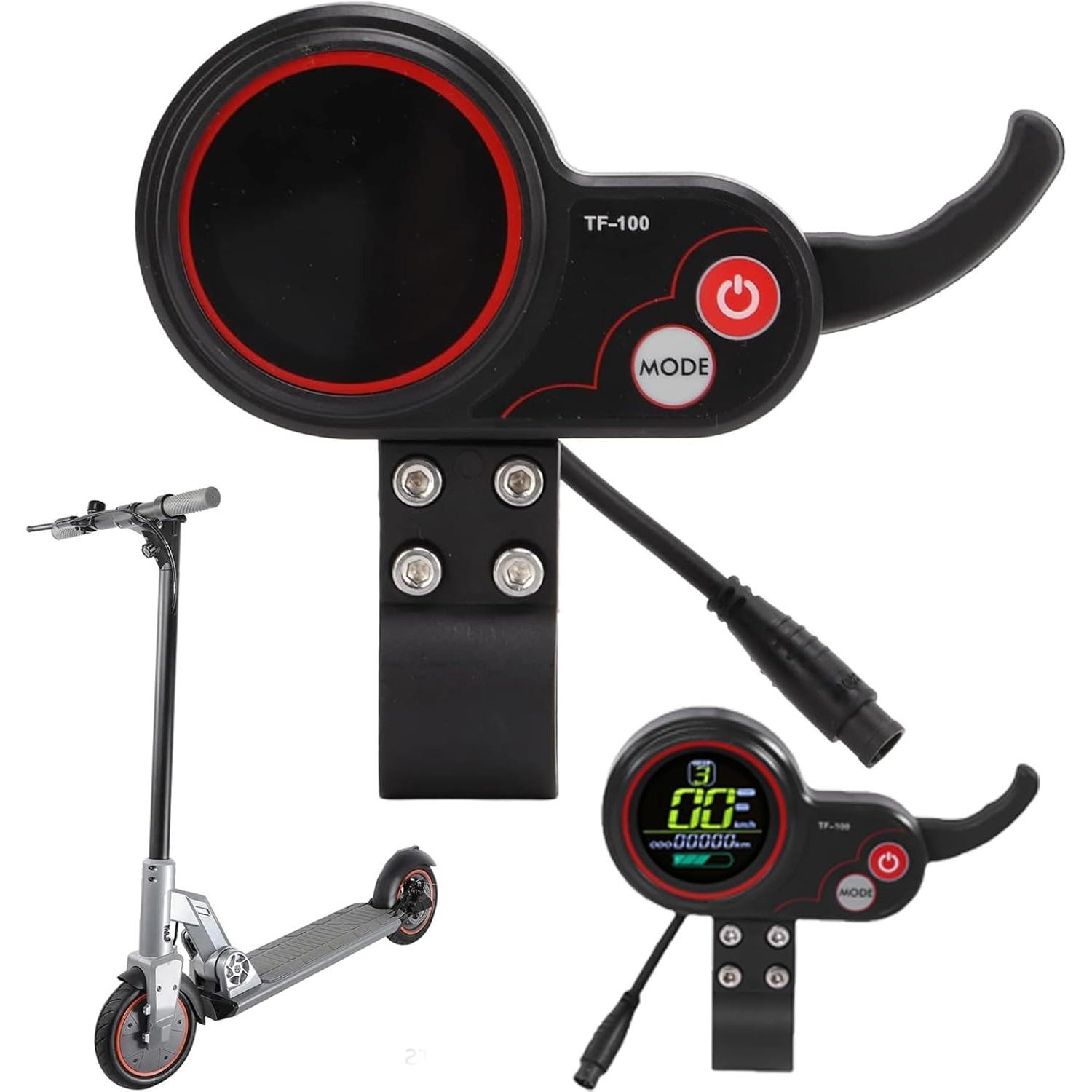 

6 Pin Electric Scooter Display,Electric Scooter Communication Instrument Display LCD Throttle Controller Panel Modification Accessories G