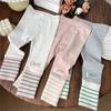Spring Autumn Baby Girl Leggings New Fashionable And Sweet Children's Patchwork Leggings Long Pants Slim Fit Pants