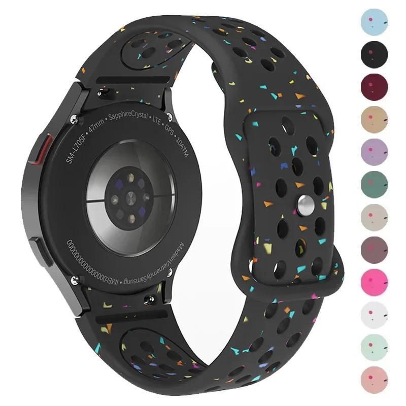 For Samsung Galaxy watch 7 Band FE/5 Pro/6/4 classic 44mm 40mm Silicone sport belt bracelet correa for Galaxy watch7/6/5/4 Strap