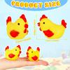 50 Pcs Yellow Rubber Chicken Squeak Mini Rubber Chicks Squeezable Chicken Squeaky Toy Chicken Noisemaker for Shower Bath Birthday Novelty Favors