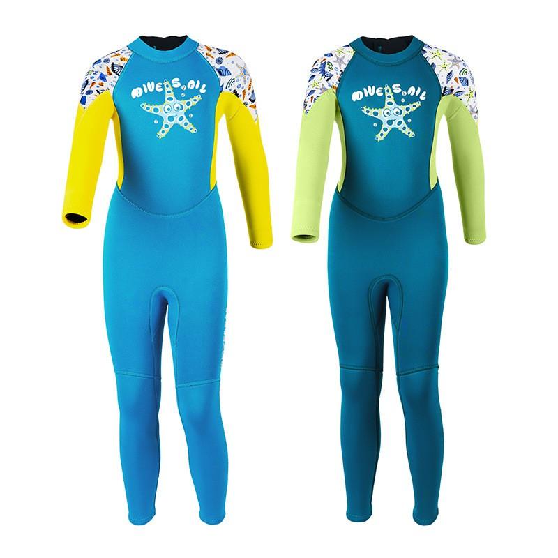 Diving Suit 2.5MM Children's Long-sleeved Warm One-piece Snorkeling Surfing Boys Swimsuit