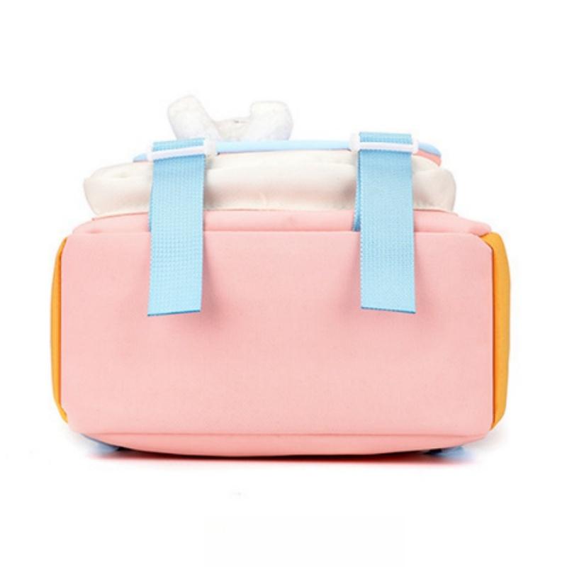 New Fashion Color Matching Children School Bags Cute Cartoon Casual Nylon Girl Baby Backpack Lightweight Reduce Burden Kindergarten Book Bag