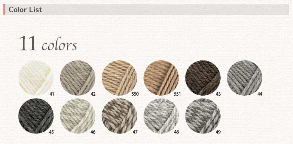 Hamanaka Sonomono Hand Knitting Alpaca Extra Color 5 Set 0093 Yarn, Wool, Thick, 46, Gray, 40g, Approx. 60m, Balls,