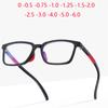 Anti Blue Light Myopia Prescription Eyeglasses Boy Girl TR90 Stundent Square Nearsighted Glasses For Children 0 -0.5 -0.75 To -6
