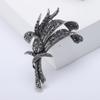 Female Fashion Vintage Rainbow Flower Brooches For Women Luxury Gold Color Alloy Crystal Brooch Safety Pins