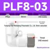 90° Pneumatic Air Hose Quick Connector, Double Push-to-Connect, Internal Thread, PLF Elbow